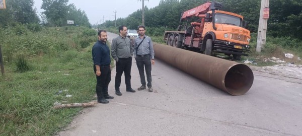 مجرای دریافت آب کشاورزی تخریب شده ۳ روستای فومن ترمیم شد